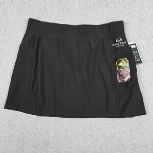 NWT Realtree Skort Womens Size XL (16-18) Black UPF50 Pockets